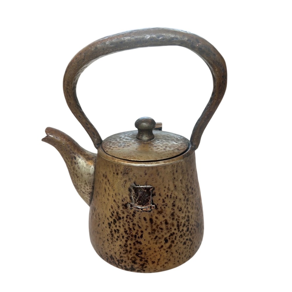 Gotham Silver Co Nickel Silver Hammered Teapot 14oz Silver Soldered 980 Vintage